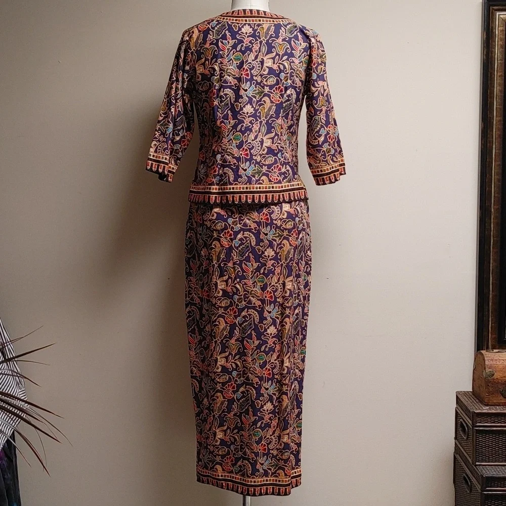 Vintage Singapore Collection Skirt Set Size 36 - Picture 7 of 17